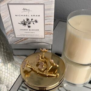 Michael Aram Cherry Blossom Candle with Gold Lid